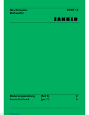 ZANKER ZKDW14 Instruction Book