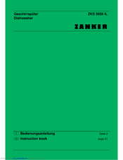 ZANKER ZKS 5650 IL Instruction Book