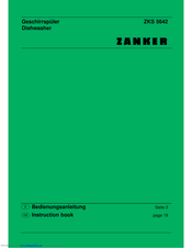 ZANKER ZKS5642 Instruction Book