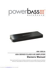 Powerbass ASA 1200.2x Owner's Manual