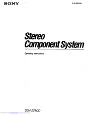 Sony SEN-221CD Operating Instructions Manual