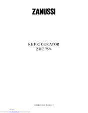 ZANUSSI ZDC76/4 Instruction Booklet
