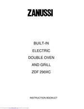 ZANUSSI ZDF290XC Instruction Booklet
