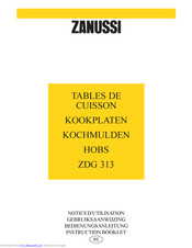 ZANUSSI ZDG313 Instruction Booklet