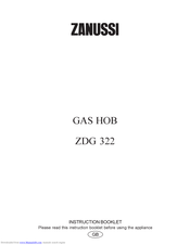 ZANUSSI ZDG322 Instruction Booklet
