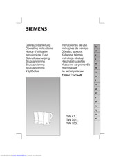 Siemens TW 47 Series Operating Instructions Manual