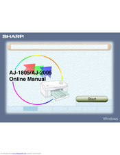SHARP AJ-2005 Online Manual