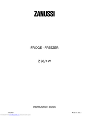 ZANUSSI Z 98/4 W Instruction Book