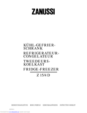 ZANUSSI Z 15/4 D Instruction Booklet