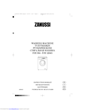 ZANUSSI FJE 904 Instruction Booklet
