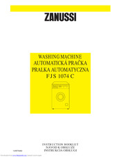 ZANUSSI FJS 1074 C Instruction Booklet
