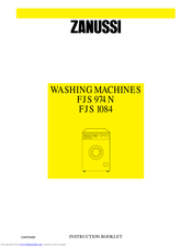 ZANUSSI FJS 974 N Instruction Booklet