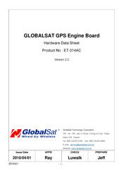 GLOBALSAT ET-314AC Hardware Data Sheet