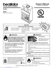 Heatilator Birmingham BIR50 Owner's Manual