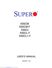 Supero X9SCM User Manual