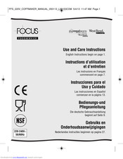 Focus Foodservice 57100-220 Use And Care Instructions Manual