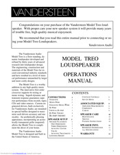 Vandersteen Audio TREO Operation Manual