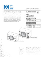 Better Music Builder Classic CS-812 G2 Owner's Manual