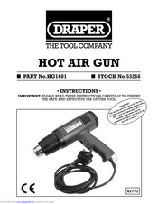 Draper HG1601 Instructions Manual