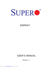 Supero X9SRW-F User Manual