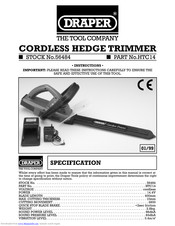 Draper HTC14 Instructions
