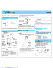Casio Cassiopeia EG-800 Quick Start Manual