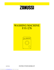 ZANUSSI FJS 1276 Instruction Booklet