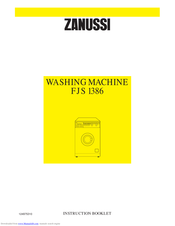 ZANUSSI FJS 1386 Instruction Booklet