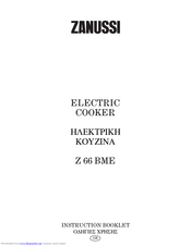 ZANUSSI Z66BME Instruction Booklet