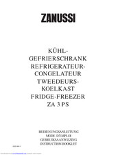 ZANUSSI ZA3PS Instruction Booklet