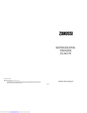 ZANUSSI ZA96/3W Instruction Booklet