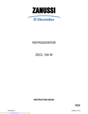 Zanussi Electrolux ZECL 159 W Instruction Book