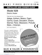 Baxi 828 Installer And Owner Manual
