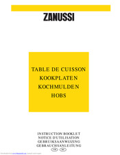 Zanussi Hobs Instruction Booklet