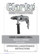 Clarke Contactor CON1200 Manuals 