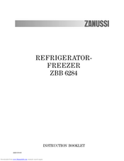 ZANUSSI ZBB6284 Instruction Booklet