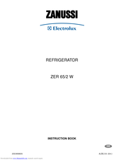 Zanussi Electrolux ZER 65/2 W Instruction Book