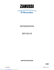 Zanussi Electrolux ZER65/2W Instruction Book