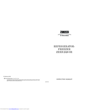 Zanussi Electrolux ZERB 2520 SR Instruction Booklet