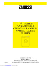 ZANUSSI FL 984 CN Installation And Instruction Manual