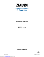 Zanussi Electrolux ZERC 0750 Instruction Book