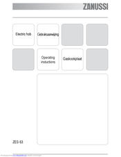 ZANUSSI ZES63 Operating Instructions Manual