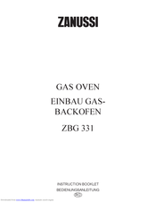 ZANUSSI ZBG 331 Instruction Booklet