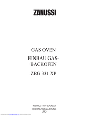 ZANUSSI ZBG331XP Instruction Booklet