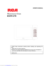 RCA RMW1170 Owner's Manual
