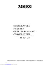 ZANUSSI ZF 134 UN Instruction Booklet