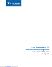 Plantronics Savi Office WO100 User Manual