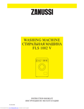 ZANUSSI FLS 1002 V Instruction Booklet