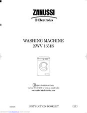 Zanussi Electrolux ZWV 1651S Instruction Booklet