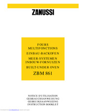 ZANUSSI ZBM861 Instruction Booklet